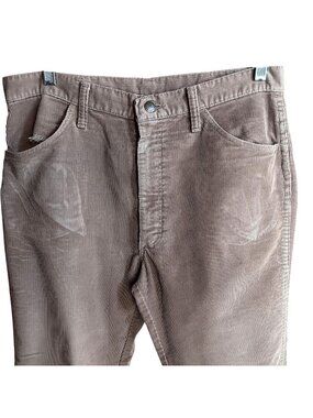 True Vintage Bootcut Jeans Corduroy 33x28 Fit 80's Rustler Western Tan Cowboy